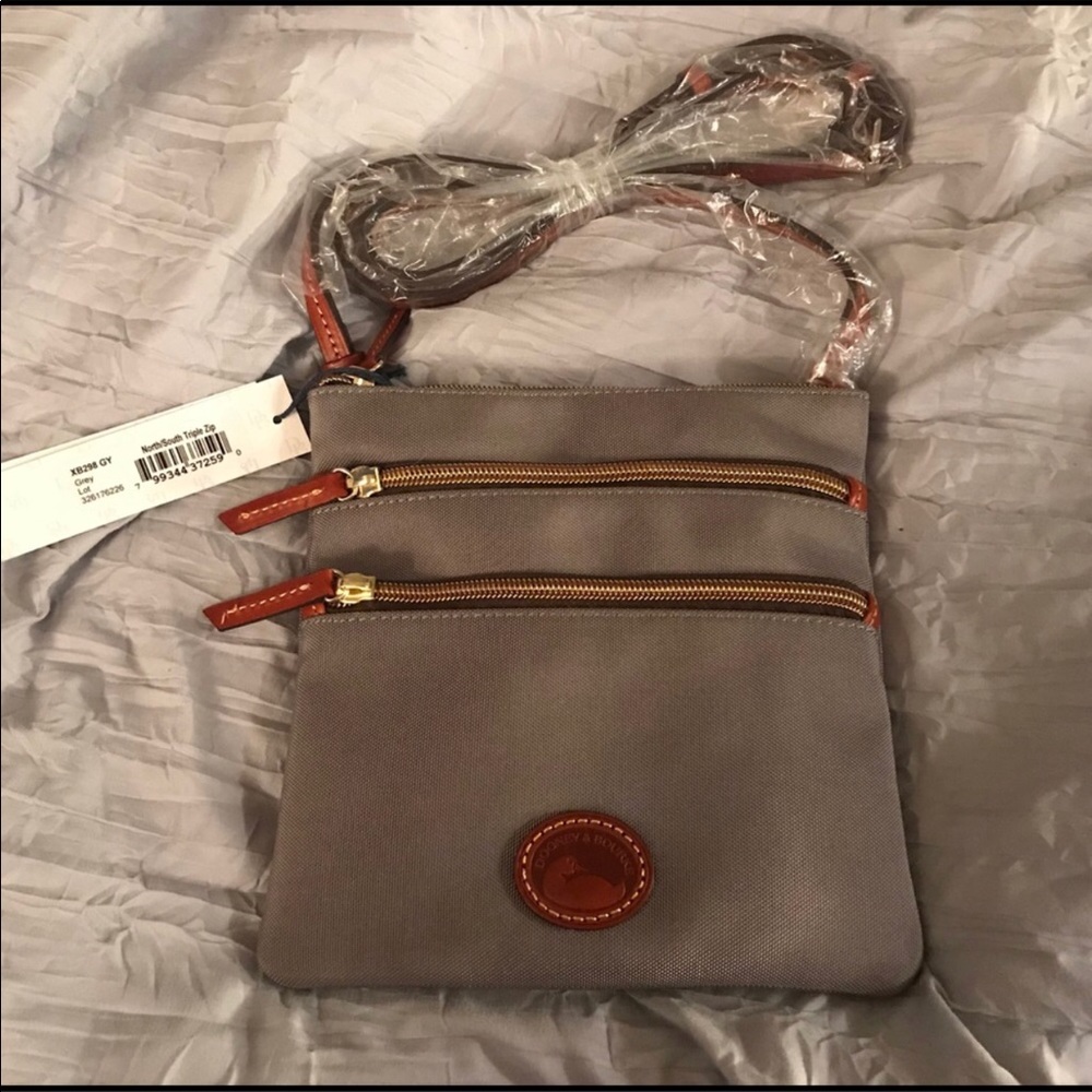 Dooney & Bourke Nylon Triple-Zip Cross-Body Bag